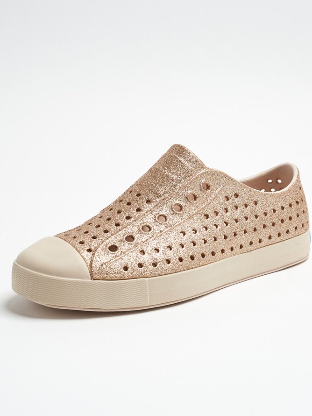 Super Clean Native Shoes Jefferson Gold Glitter Slip-on Sneakers Size 7